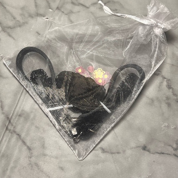 Romantic Goth Choker Bundle Quantity 3 Genuine Leather & Lace Layering 17" Gift - Picture 7 of 7